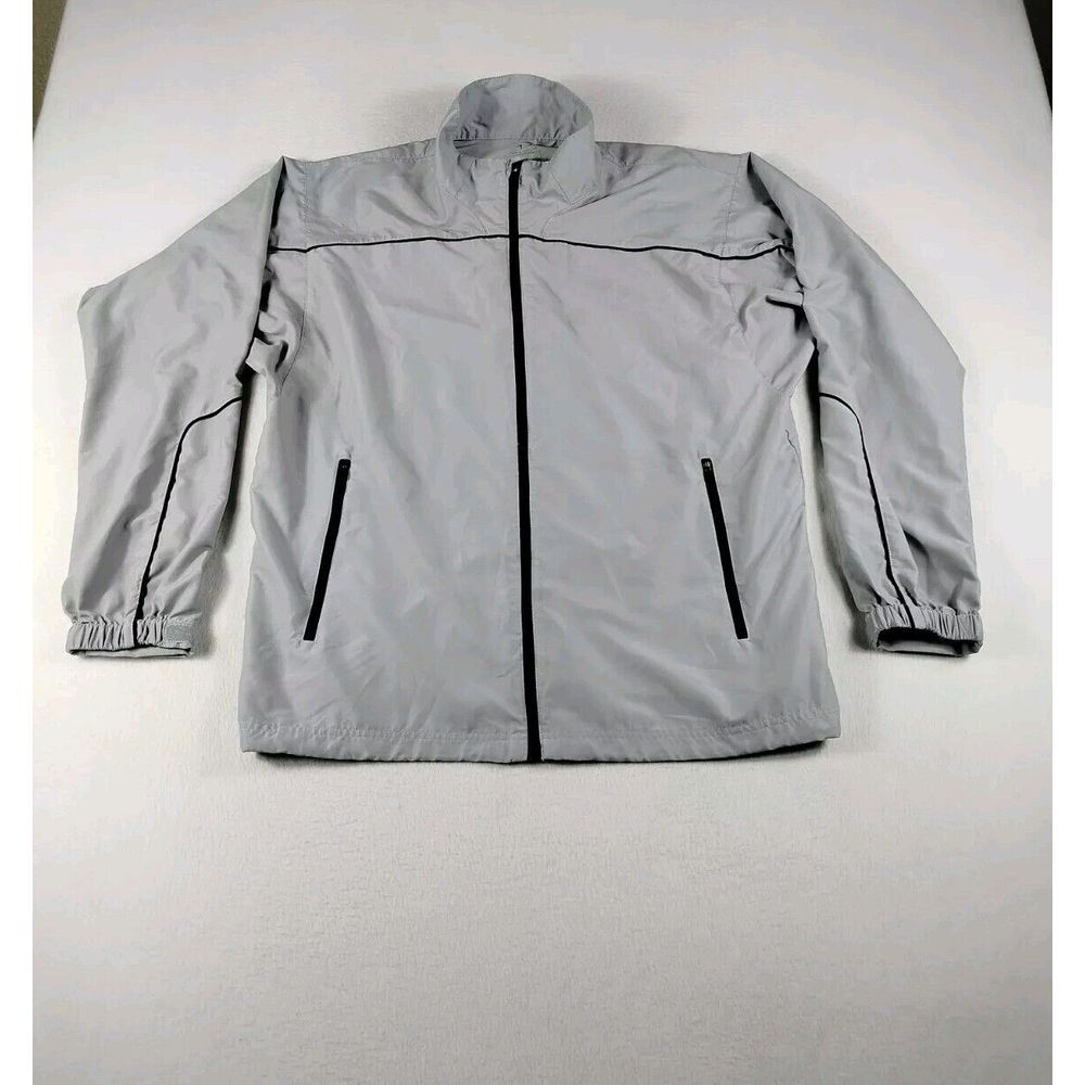 Page and Tuttle Jacket Men's Large Gray‎ Free Swing Windbreaker Golf Athletic